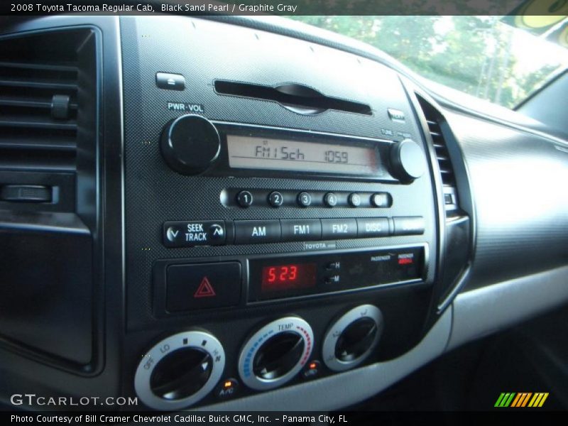 Black Sand Pearl / Graphite Gray 2008 Toyota Tacoma Regular Cab