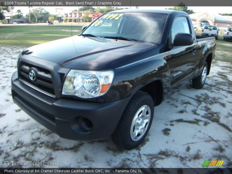 Black Sand Pearl / Graphite Gray 2008 Toyota Tacoma Regular Cab