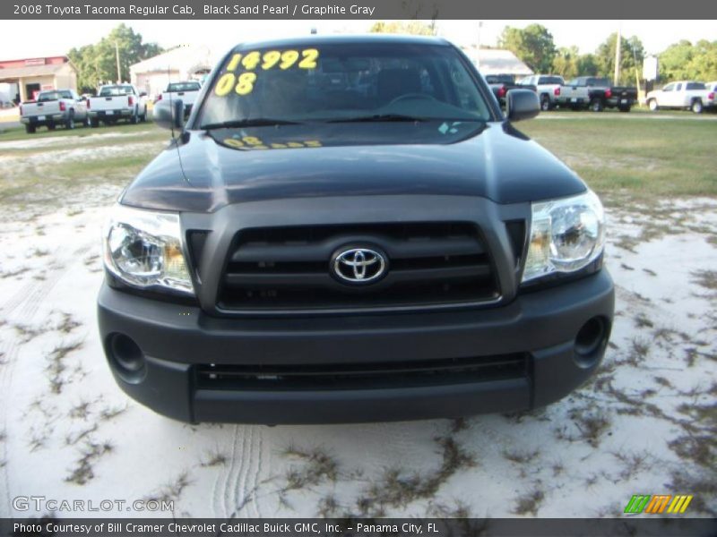 Black Sand Pearl / Graphite Gray 2008 Toyota Tacoma Regular Cab