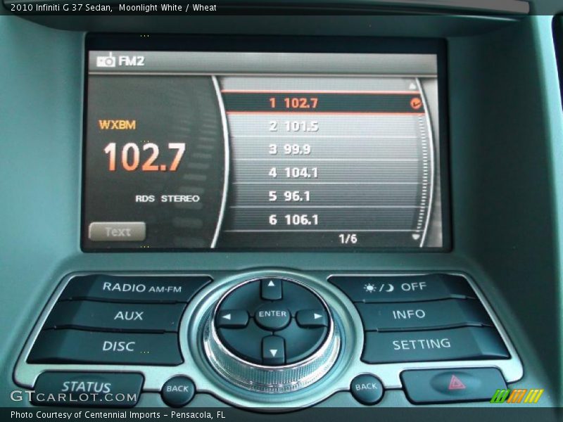 Moonlight White / Wheat 2010 Infiniti G 37 Sedan
