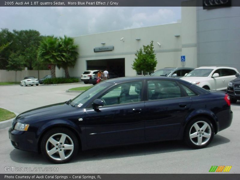 Moro Blue Pearl Effect / Grey 2005 Audi A4 1.8T quattro Sedan