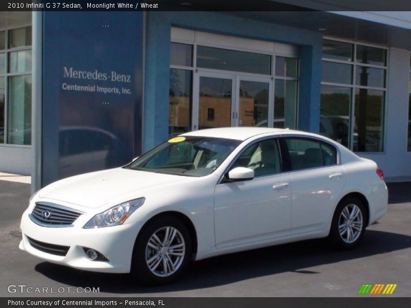 Moonlight White / Wheat 2010 Infiniti G 37 Sedan