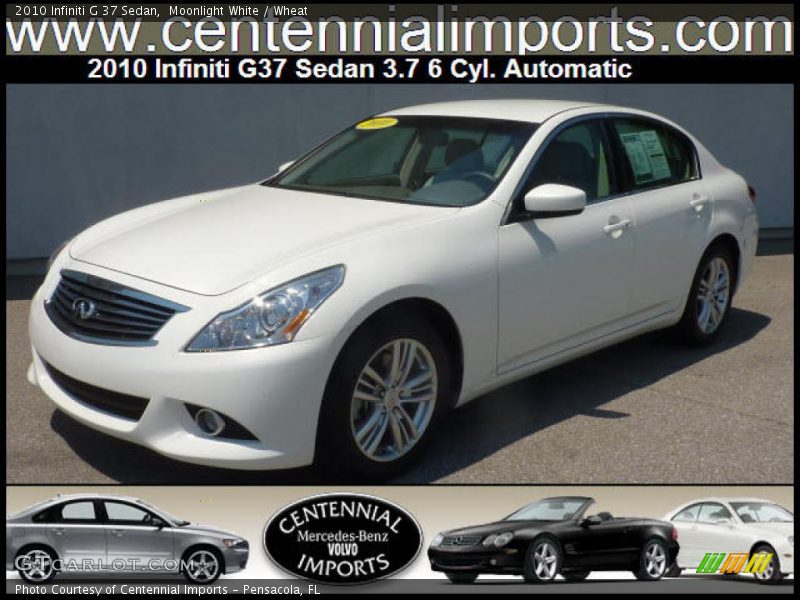 Moonlight White / Wheat 2010 Infiniti G 37 Sedan