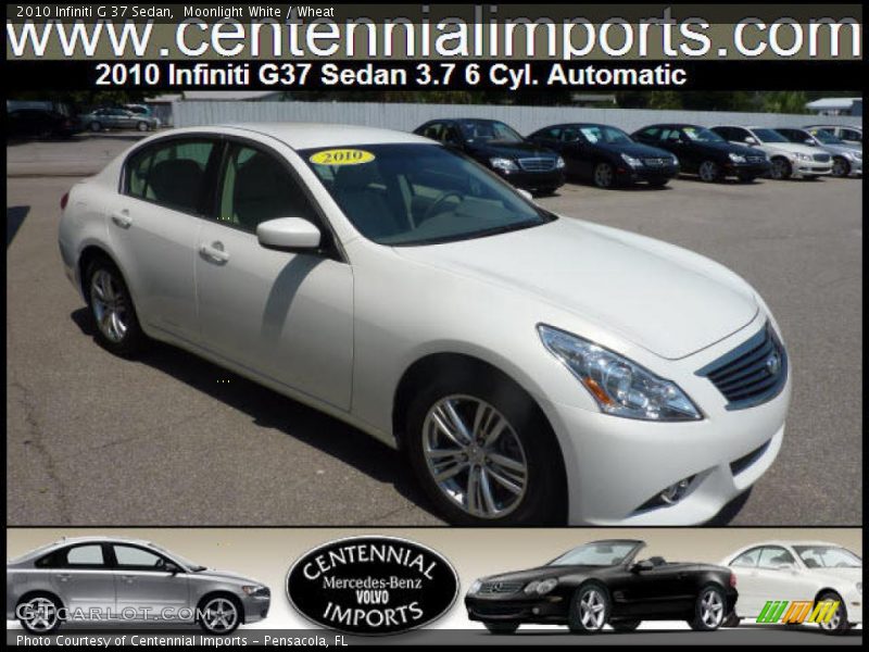 Moonlight White / Wheat 2010 Infiniti G 37 Sedan