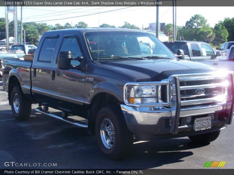 Dark Shadow Grey Metallic / Medium Flint 2002 Ford F250 Super Duty Lariat Crew Cab 4x4