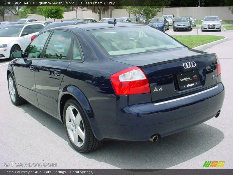 Moro Blue Pearl Effect / Grey 2005 Audi A4 1.8T quattro Sedan