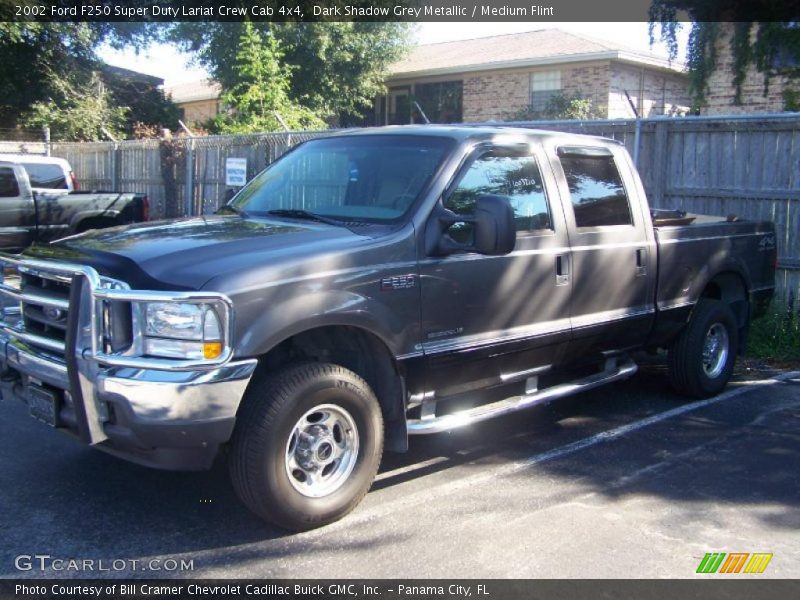 Dark Shadow Grey Metallic / Medium Flint 2002 Ford F250 Super Duty Lariat Crew Cab 4x4