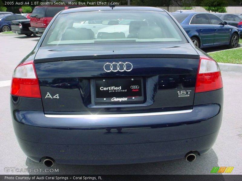 Moro Blue Pearl Effect / Grey 2005 Audi A4 1.8T quattro Sedan