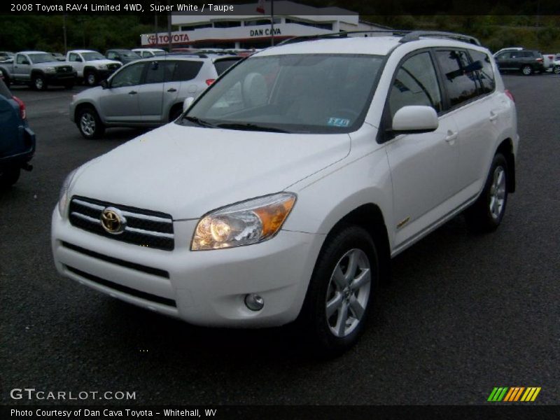 Super White / Taupe 2008 Toyota RAV4 Limited 4WD