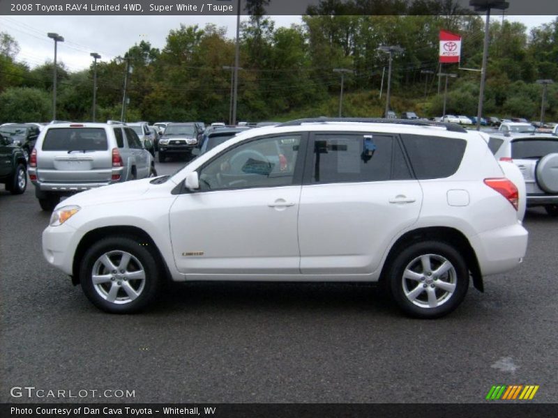 Super White / Taupe 2008 Toyota RAV4 Limited 4WD