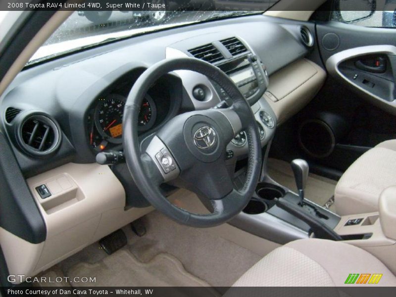 Super White / Taupe 2008 Toyota RAV4 Limited 4WD