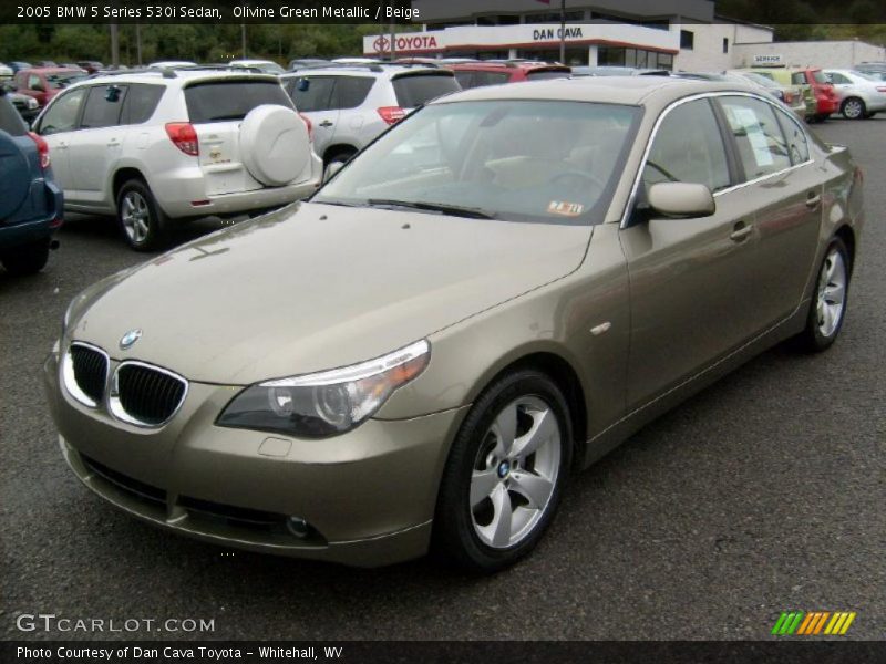 Olivine Green Metallic / Beige 2005 BMW 5 Series 530i Sedan