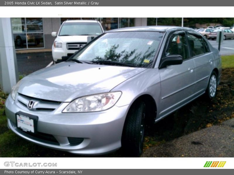Satin Silver Metallic / Gray 2005 Honda Civic LX Sedan