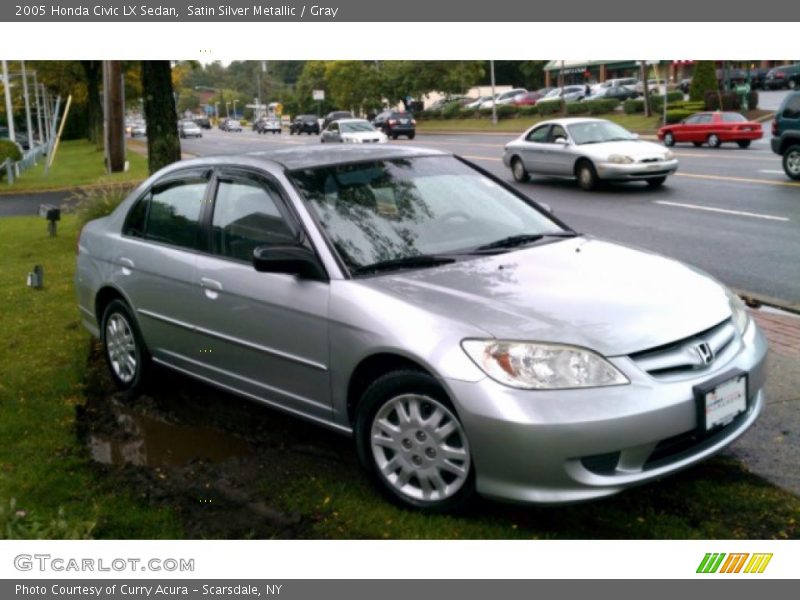 Satin Silver Metallic / Gray 2005 Honda Civic LX Sedan