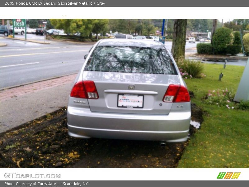 Satin Silver Metallic / Gray 2005 Honda Civic LX Sedan