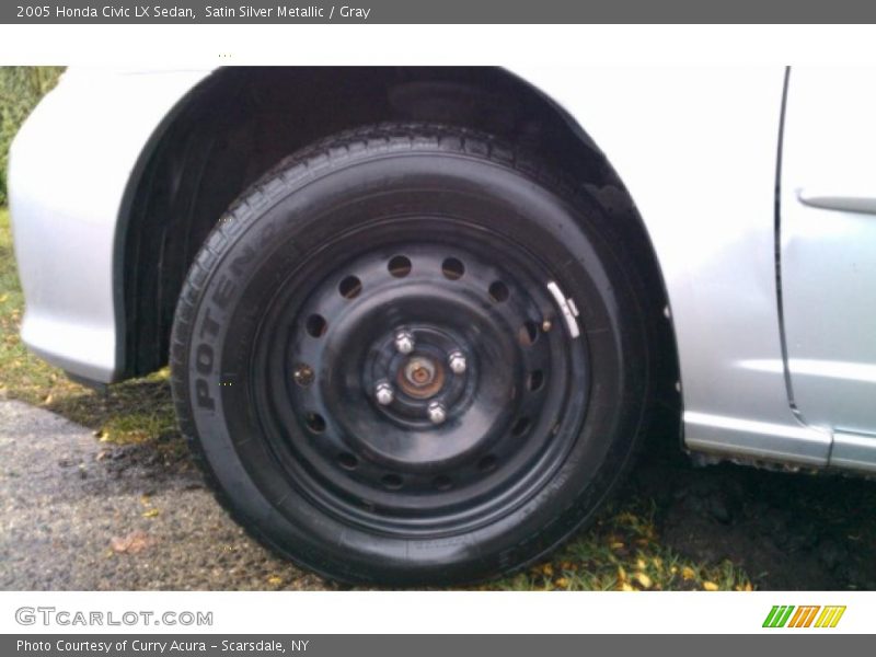 Satin Silver Metallic / Gray 2005 Honda Civic LX Sedan
