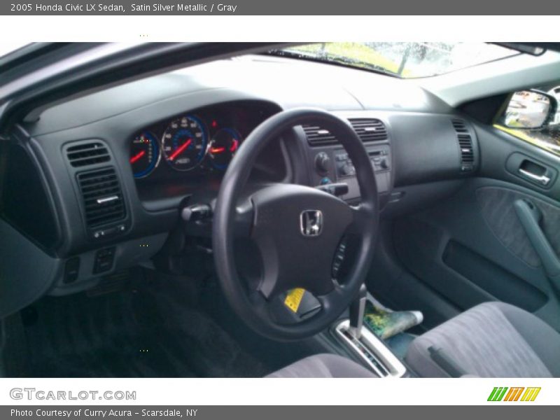 Satin Silver Metallic / Gray 2005 Honda Civic LX Sedan