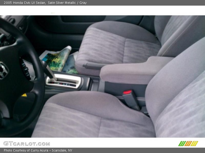 Satin Silver Metallic / Gray 2005 Honda Civic LX Sedan
