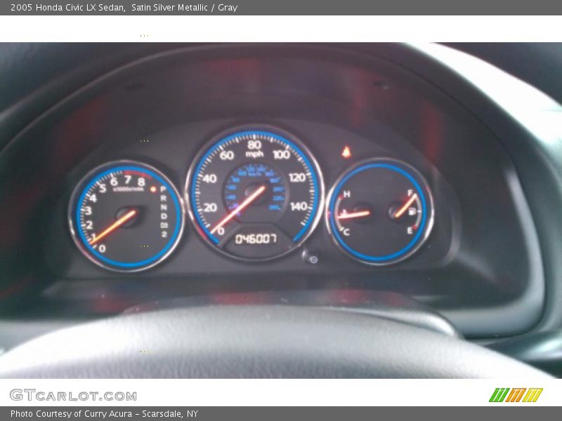 Satin Silver Metallic / Gray 2005 Honda Civic LX Sedan