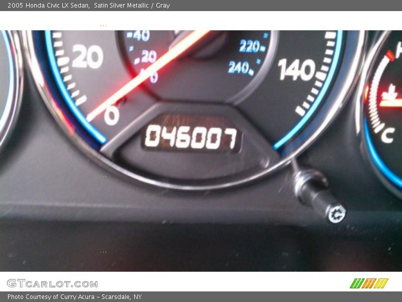 Satin Silver Metallic / Gray 2005 Honda Civic LX Sedan