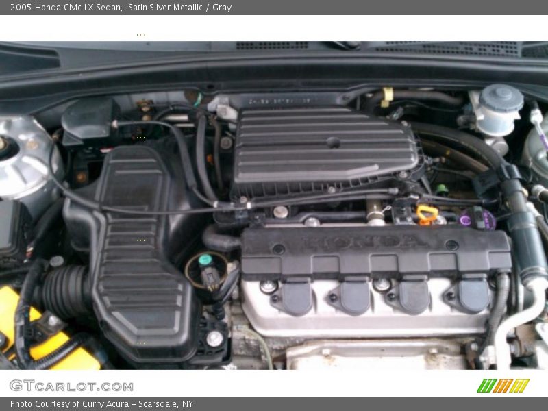 Satin Silver Metallic / Gray 2005 Honda Civic LX Sedan