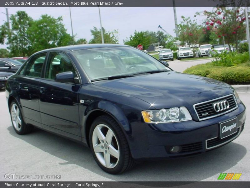 Moro Blue Pearl Effect / Grey 2005 Audi A4 1.8T quattro Sedan