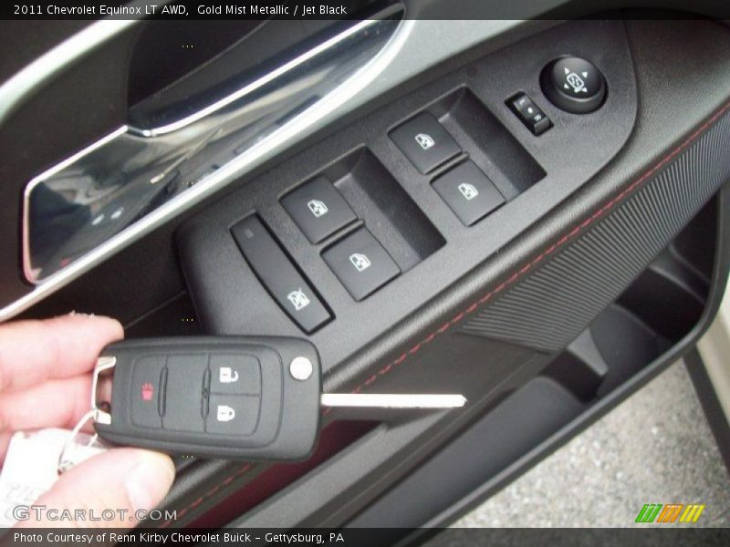 Gold Mist Metallic / Jet Black 2011 Chevrolet Equinox LT AWD