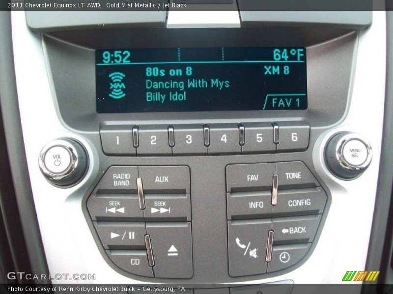 Gold Mist Metallic / Jet Black 2011 Chevrolet Equinox LT AWD