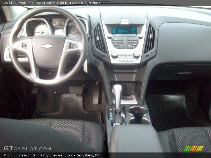 Gold Mist Metallic / Jet Black 2011 Chevrolet Equinox LT AWD