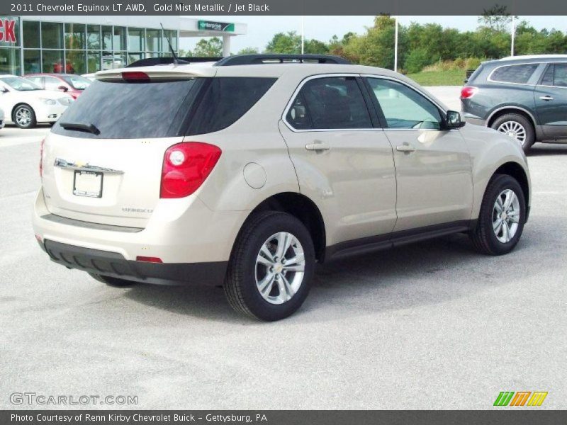 Gold Mist Metallic / Jet Black 2011 Chevrolet Equinox LT AWD
