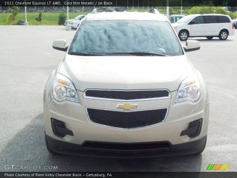 Gold Mist Metallic / Jet Black 2011 Chevrolet Equinox LT AWD