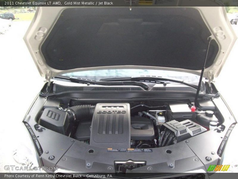 Gold Mist Metallic / Jet Black 2011 Chevrolet Equinox LT AWD
