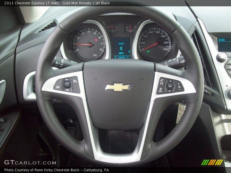 Gold Mist Metallic / Jet Black 2011 Chevrolet Equinox LT AWD