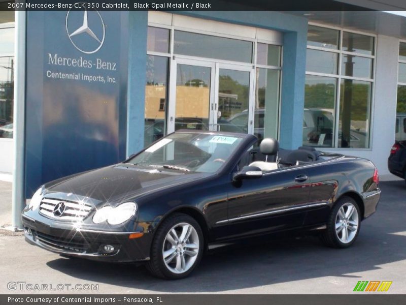 Black Opal Metallic / Black 2007 Mercedes-Benz CLK 350 Cabriolet