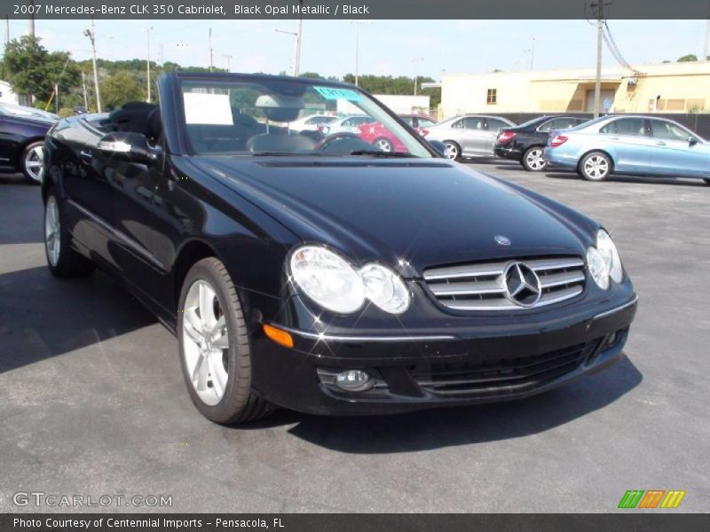 Black Opal Metallic / Black 2007 Mercedes-Benz CLK 350 Cabriolet