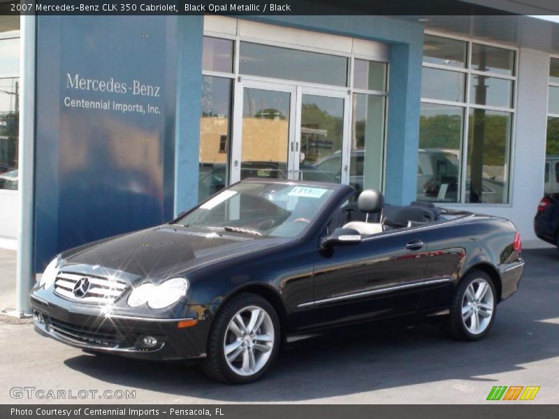 Black Opal Metallic / Black 2007 Mercedes-Benz CLK 350 Cabriolet