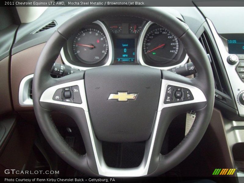 Mocha Steel Metallic / Brownstone/Jet Black 2011 Chevrolet Equinox LTZ AWD