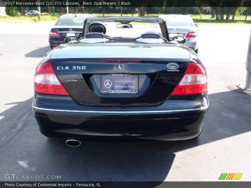 Black Opal Metallic / Black 2007 Mercedes-Benz CLK 350 Cabriolet