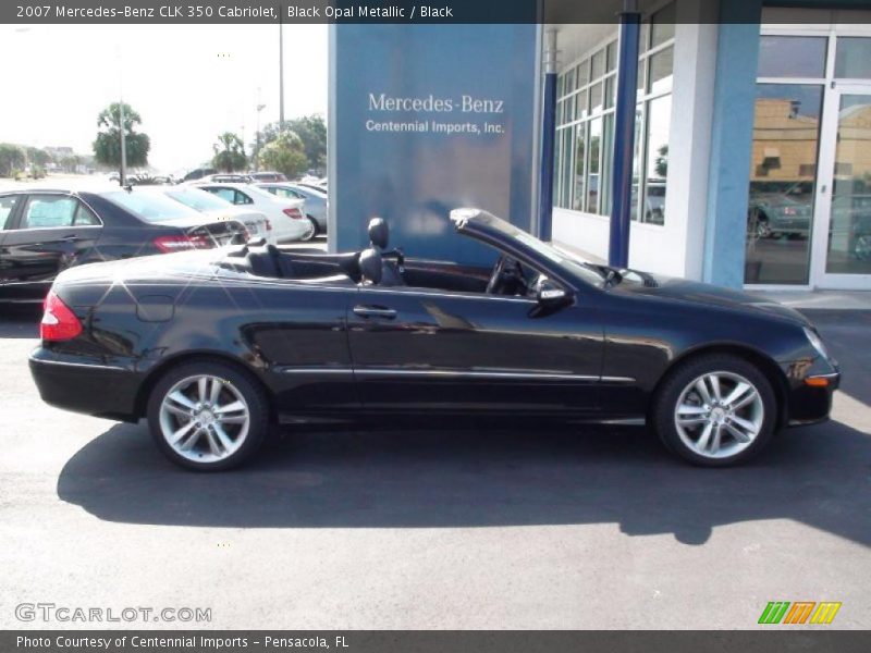 Black Opal Metallic / Black 2007 Mercedes-Benz CLK 350 Cabriolet