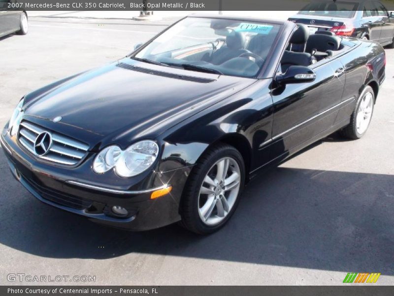 Black Opal Metallic / Black 2007 Mercedes-Benz CLK 350 Cabriolet