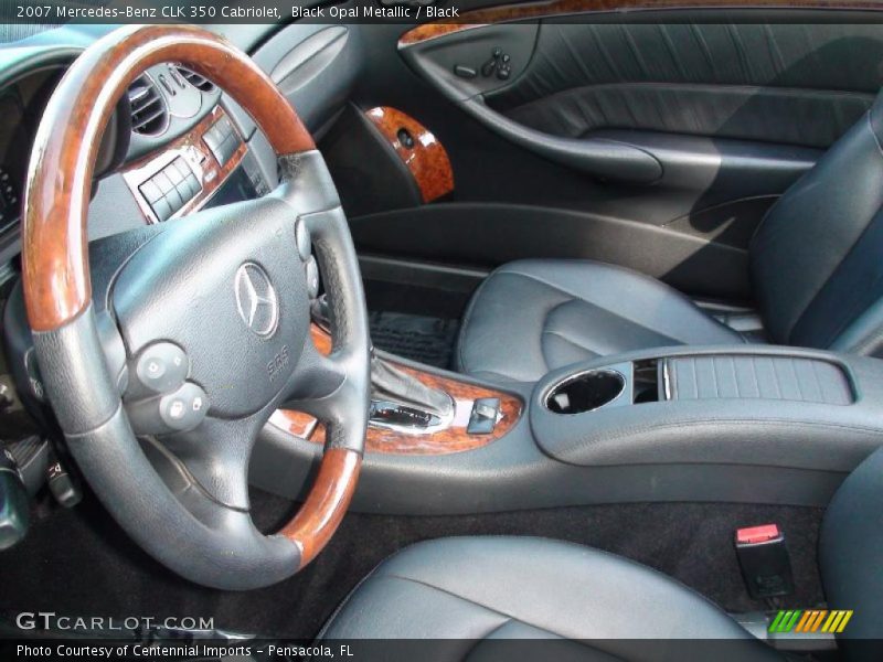 Black Opal Metallic / Black 2007 Mercedes-Benz CLK 350 Cabriolet