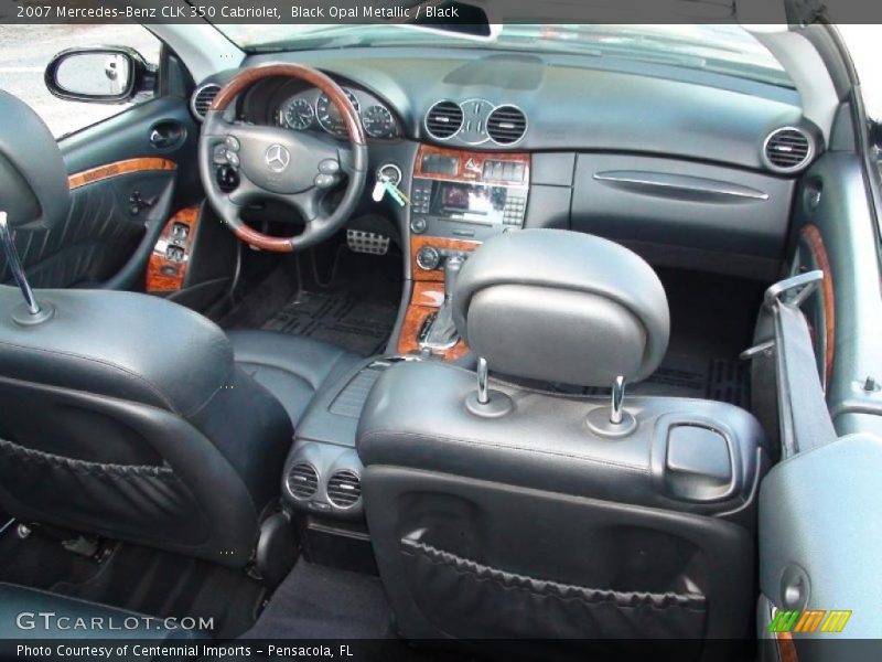 Black Opal Metallic / Black 2007 Mercedes-Benz CLK 350 Cabriolet