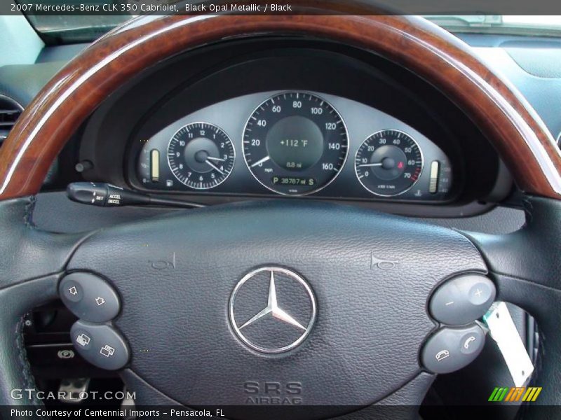 Black Opal Metallic / Black 2007 Mercedes-Benz CLK 350 Cabriolet