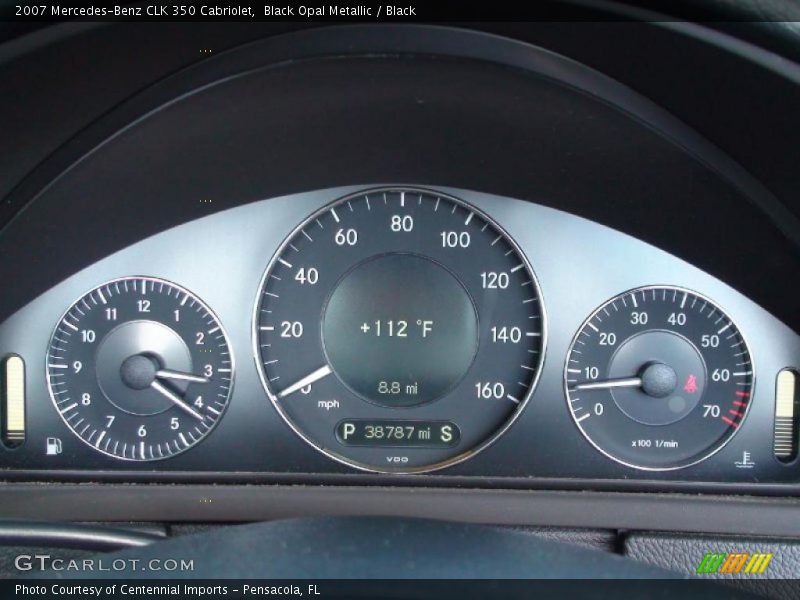 Black Opal Metallic / Black 2007 Mercedes-Benz CLK 350 Cabriolet