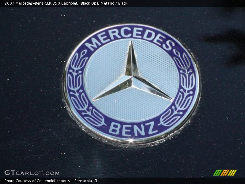 Black Opal Metallic / Black 2007 Mercedes-Benz CLK 350 Cabriolet