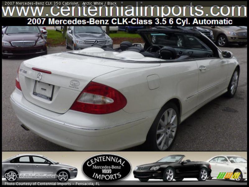 Arctic White / Black 2007 Mercedes-Benz CLK 350 Cabriolet