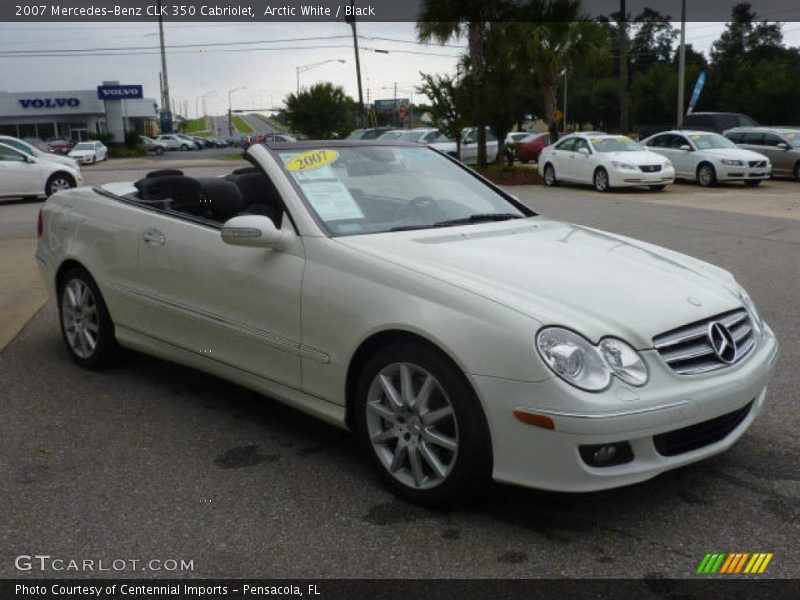 Arctic White / Black 2007 Mercedes-Benz CLK 350 Cabriolet