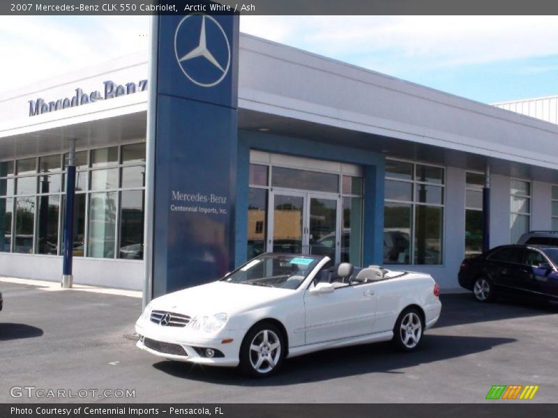 Arctic White / Ash 2007 Mercedes-Benz CLK 550 Cabriolet