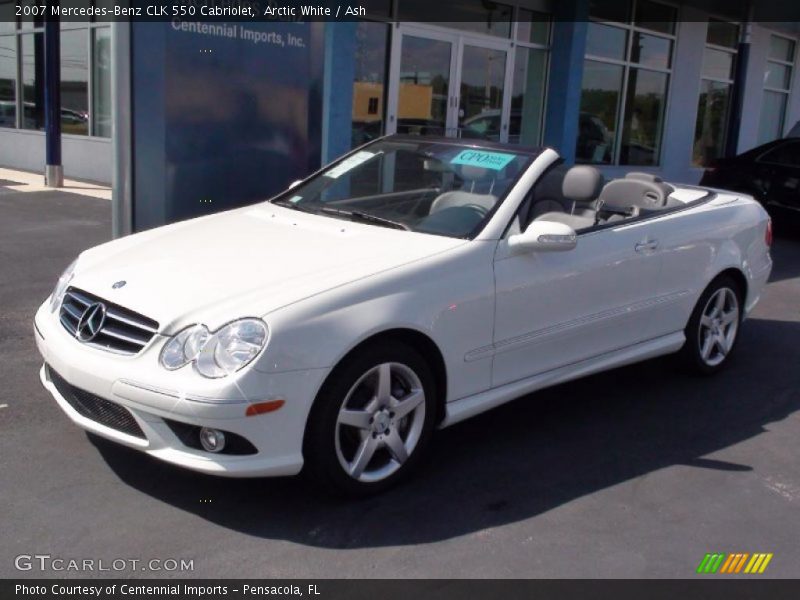Arctic White / Ash 2007 Mercedes-Benz CLK 550 Cabriolet