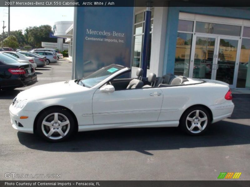 Arctic White / Ash 2007 Mercedes-Benz CLK 550 Cabriolet